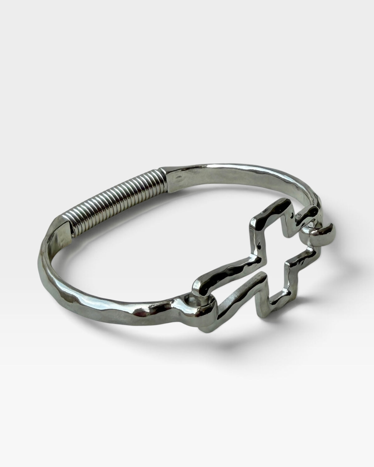 Wire Cross Cuff Bracelet