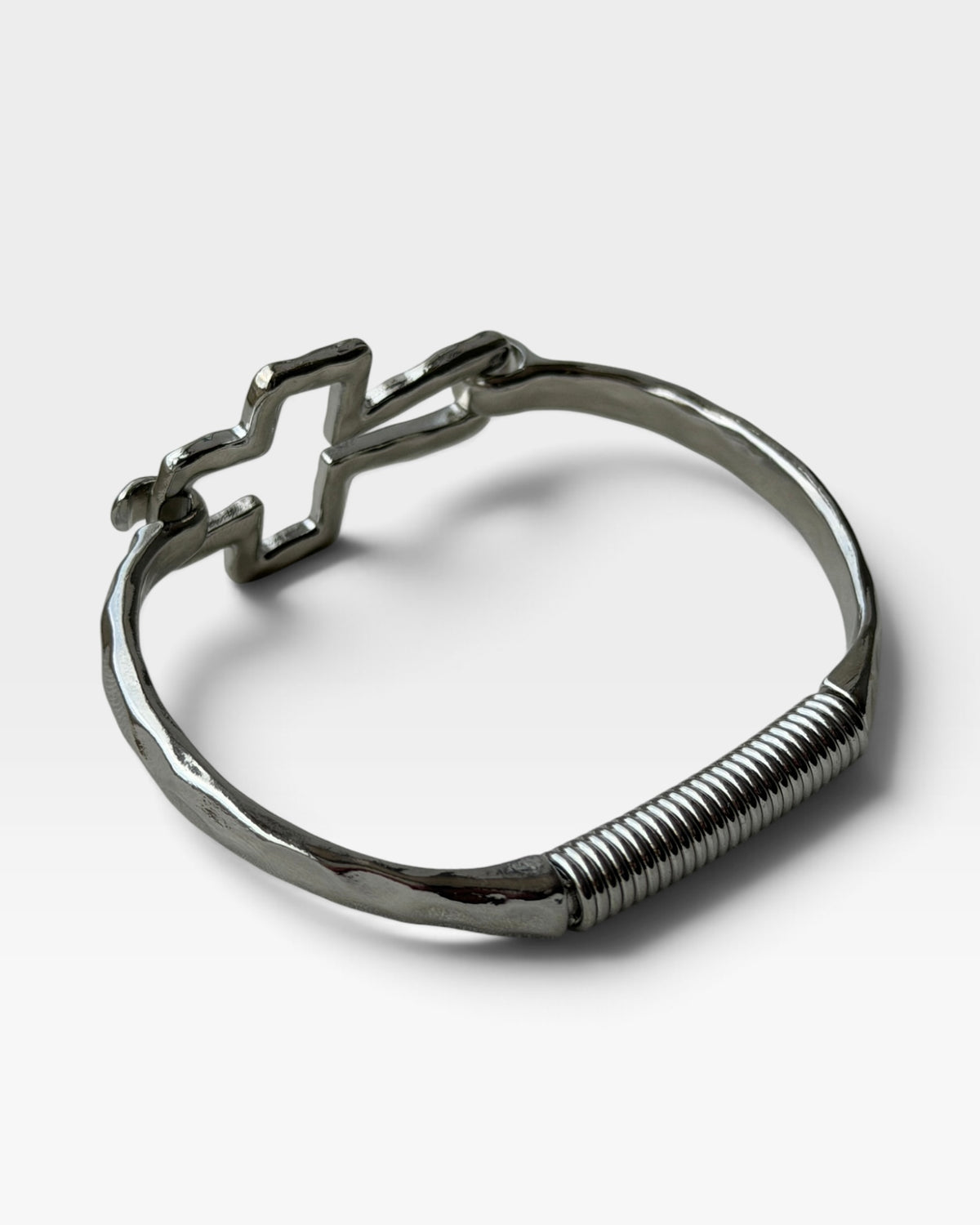 Wire Cross Cuff Bracelet