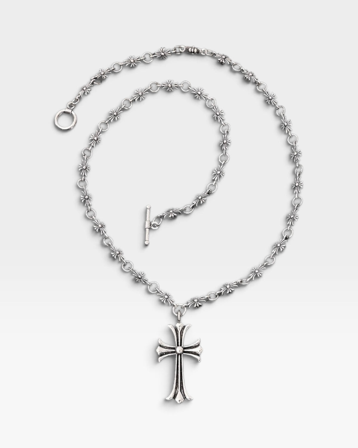 Chrome Cross Necklace