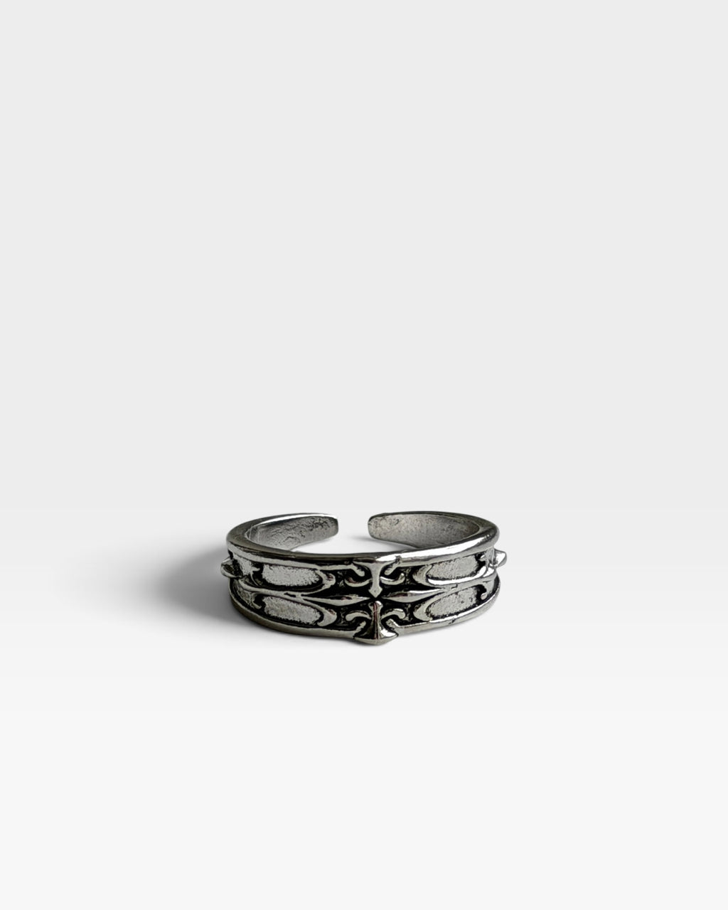 Etched Cross Ring
