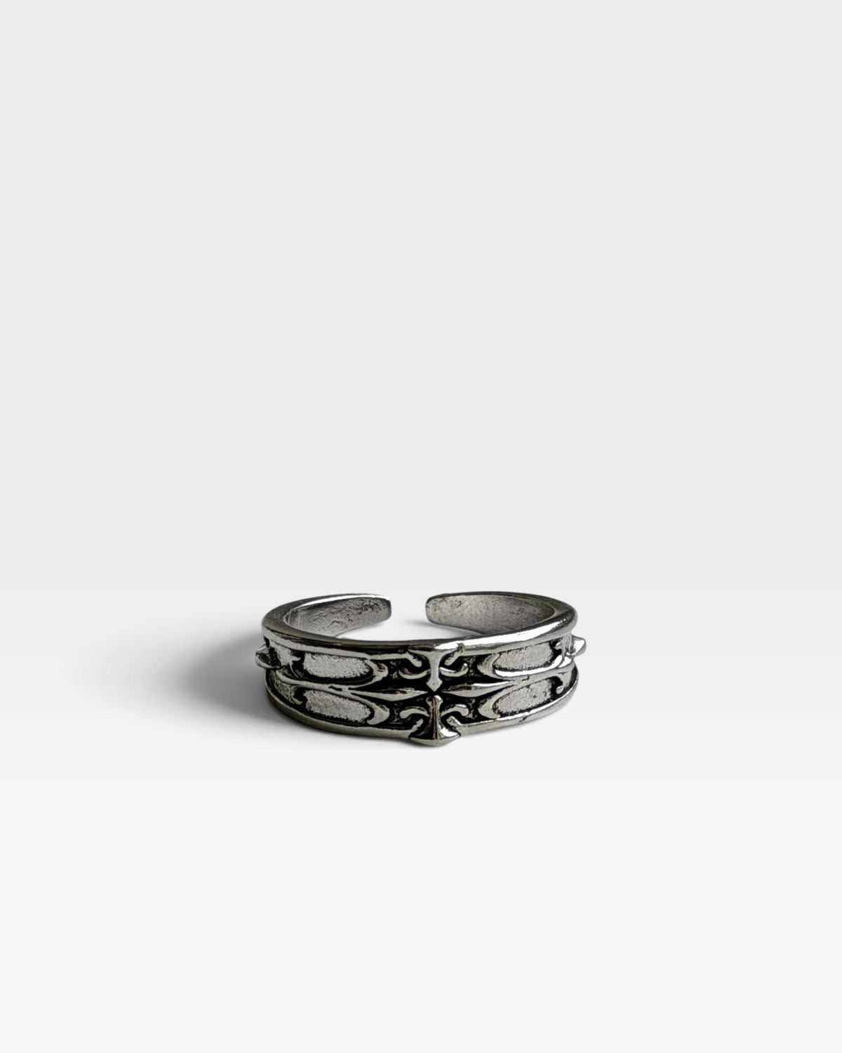 Etched Cross Ring