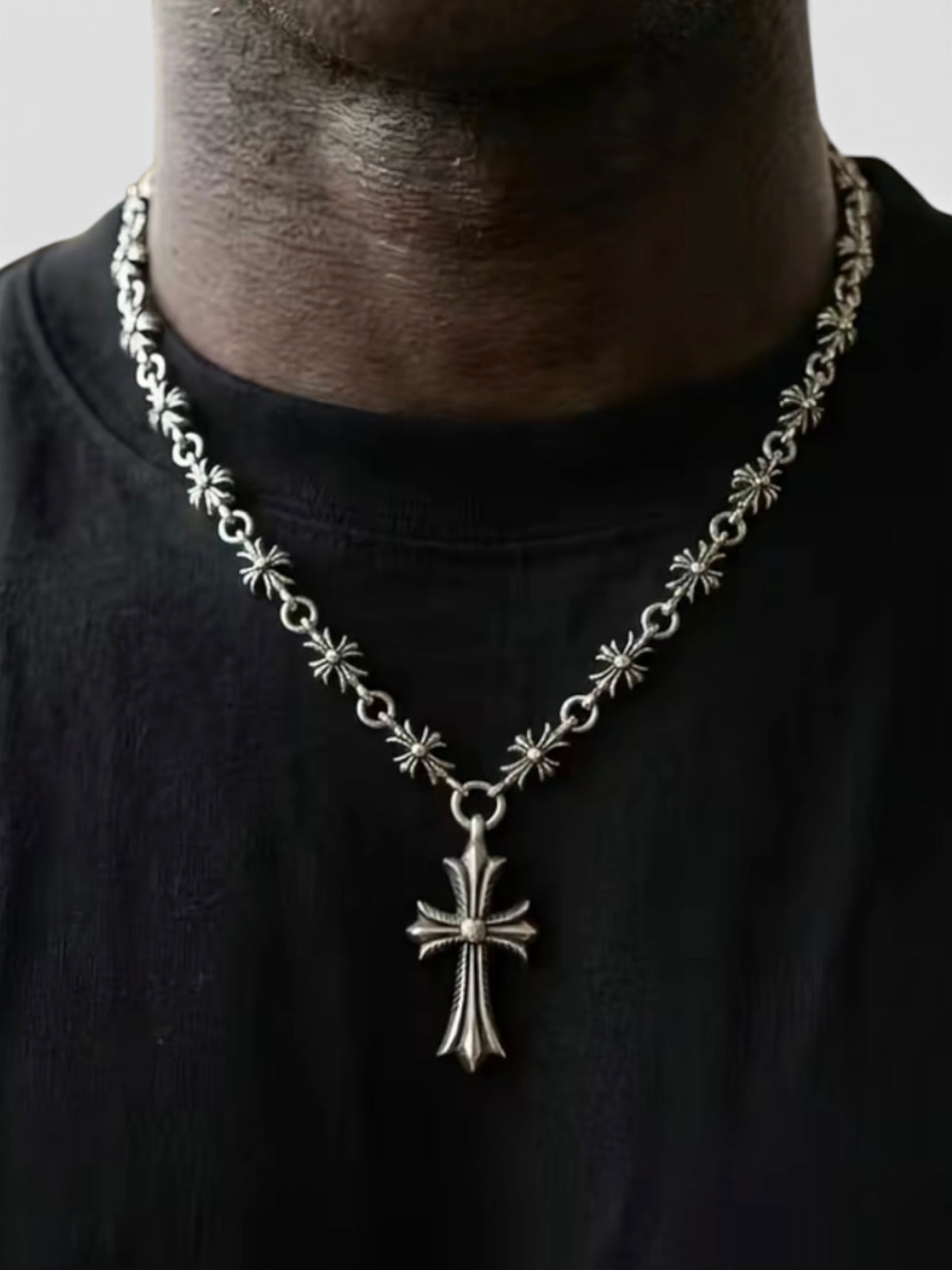 Chrome Cross Necklace