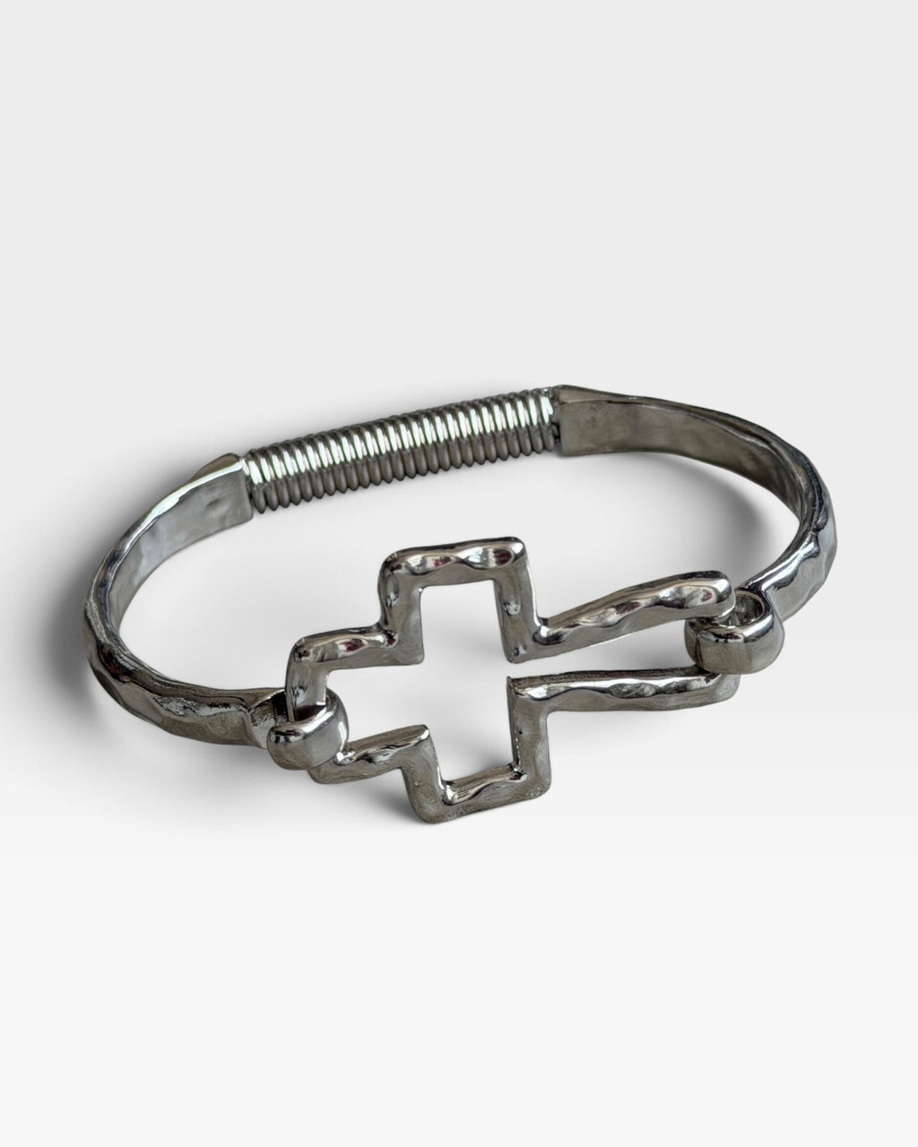 Wire Cross Cuff Bracelet