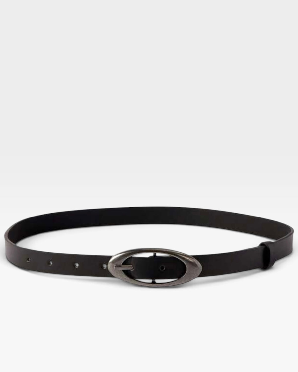 Black Oval Buckle Belt