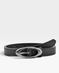 Black Oval Buckle Belt