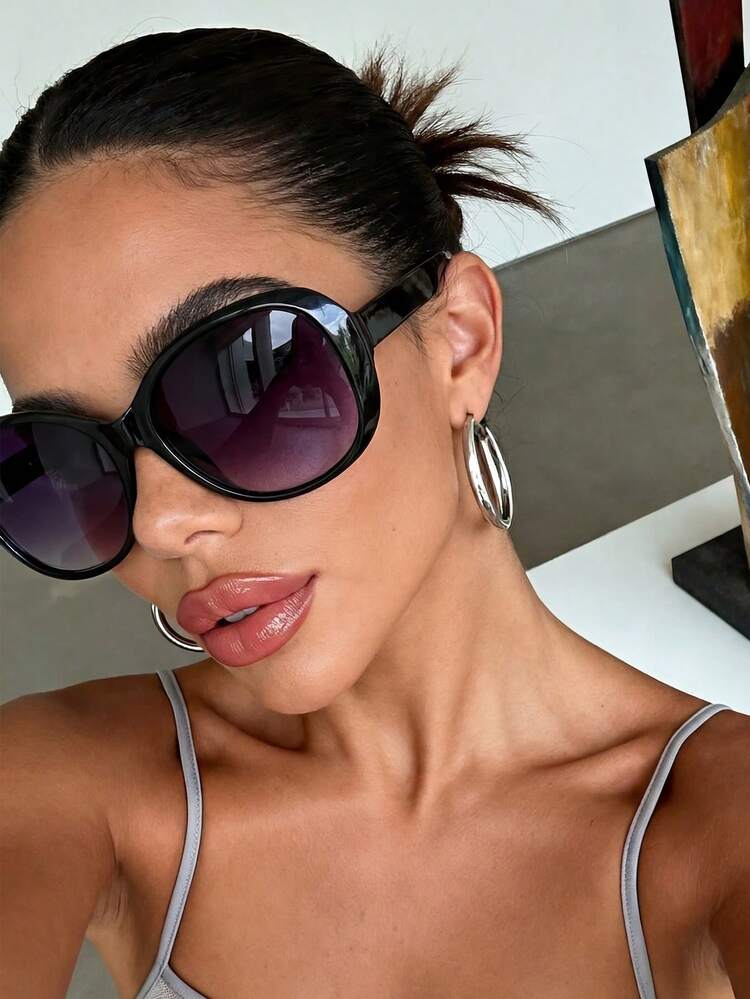 Noir Black Oversized Sunglasses