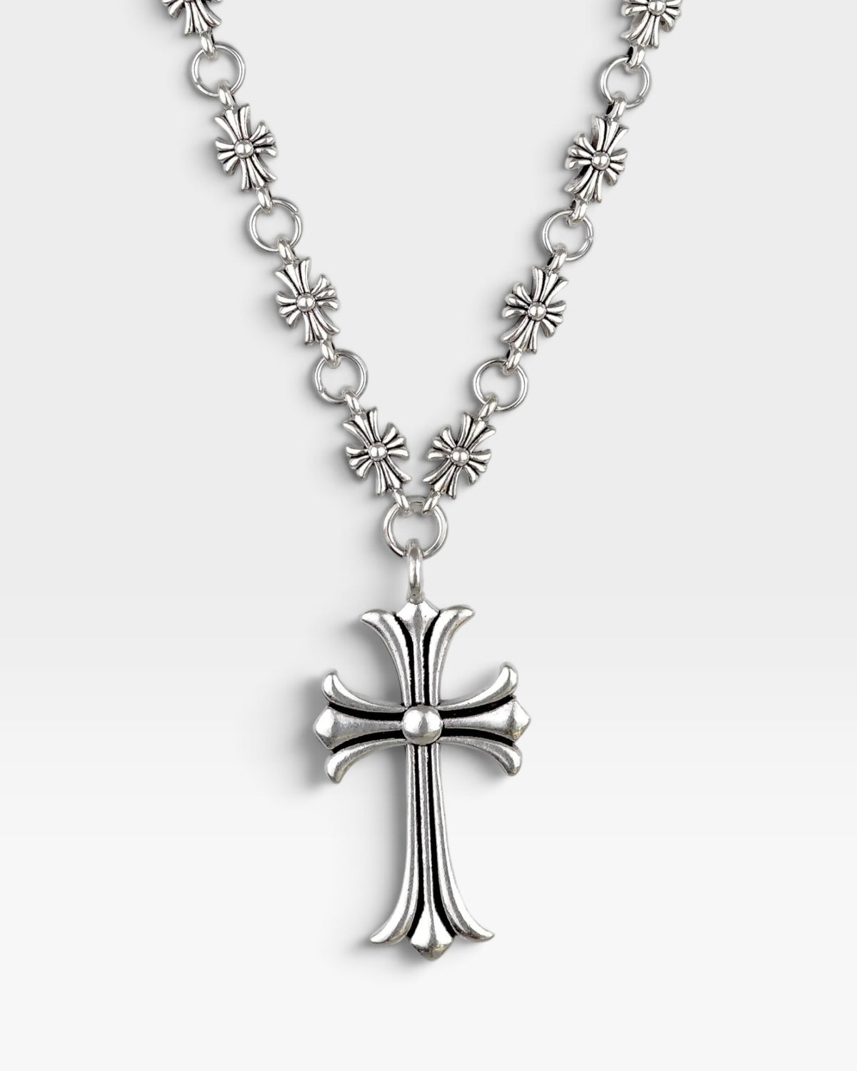 Chrome Cross Necklace