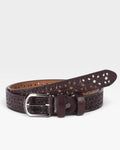 Brown Floral Cutout Belt