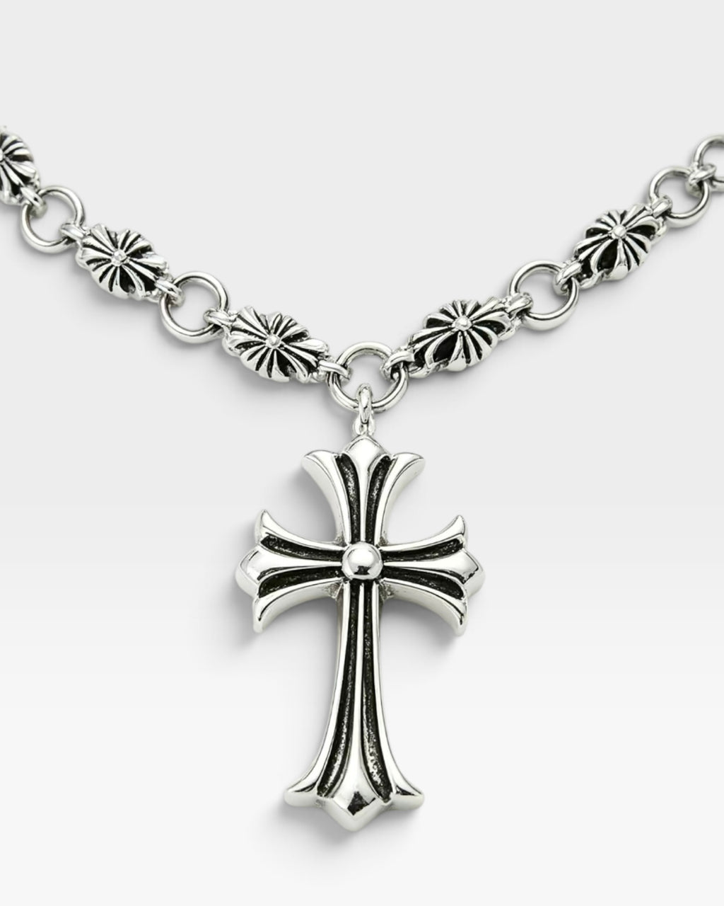 Chrome Cross Necklace
