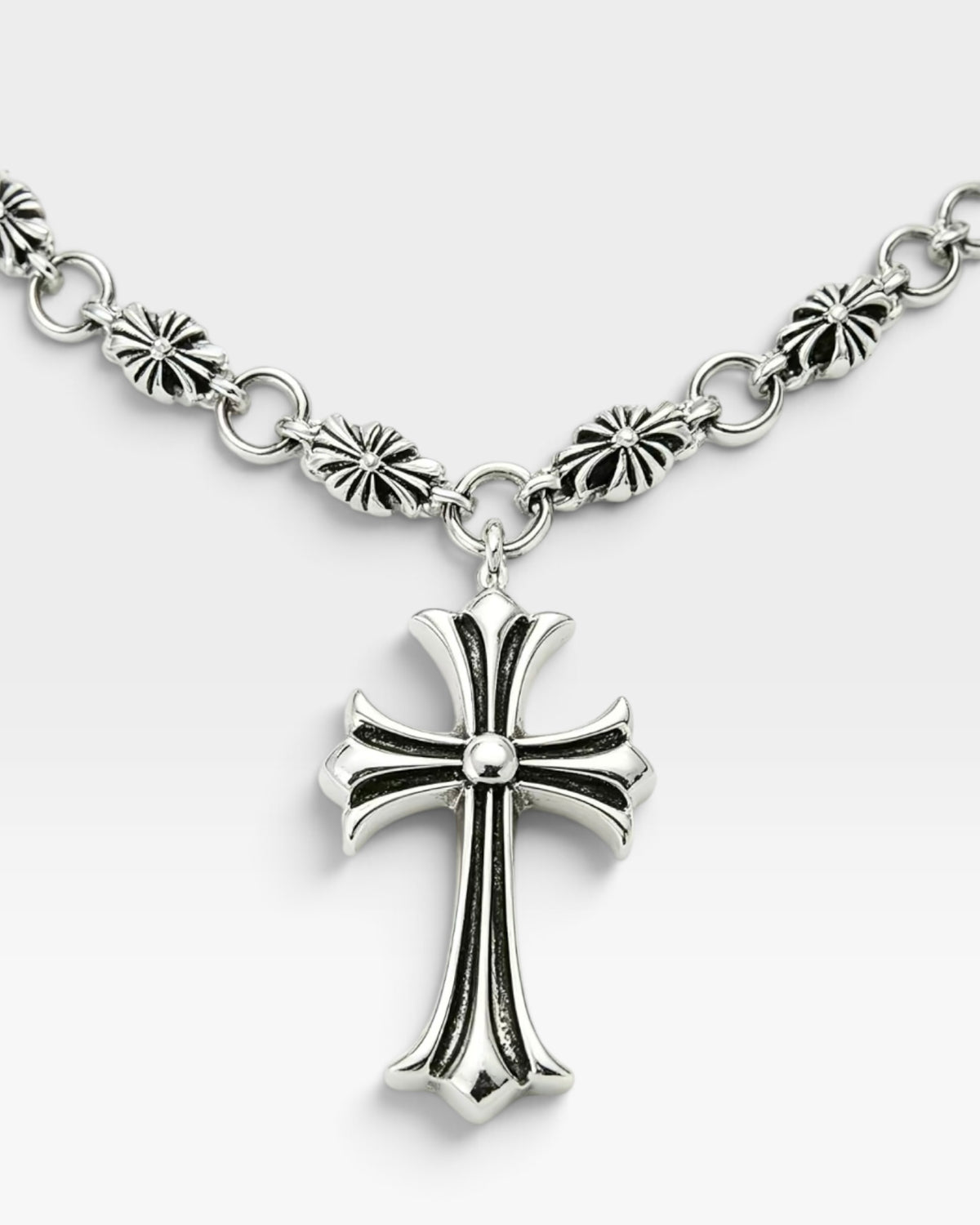 Chrome Cross Necklace